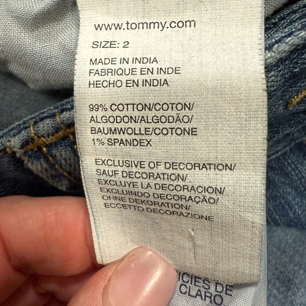 TOMMY HILFIGER DENIM MINI SKIRT 2 Women's Skirt Blue Y2K Vintage Preppy 2000's - Picture 9 of 9